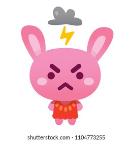 cute and sweet pink rabbit
 vector file.