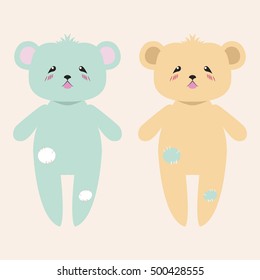 cute, sweet, Pretty and teddy bears in the most delicate colors for your postcards and wallpapers