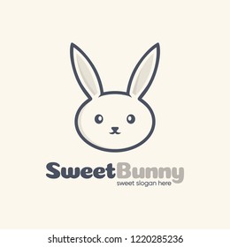 A cute and sweet rabbit logo. good for pets also for icon. 