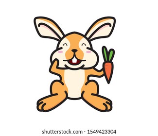 Cute and Sweet Rabit Illustration