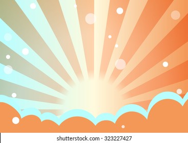 cute and sweet rainbow beam presentation background
