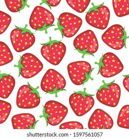 cute sweet strawberry pattern for decoration vector illustration design
