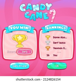Set für die Spiele-Benutzeroberfläche von Cute Sweet