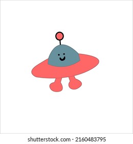cute symbol cute and attractive spaceship