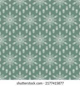 Cute symmetrical floral pattern, background with colored flower mandala crystal seamless pattern for textile and wrapping paper