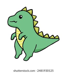 Cute T rex Dinosaur Cartoon Illustration