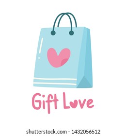 Cute t shirt design with gift bag