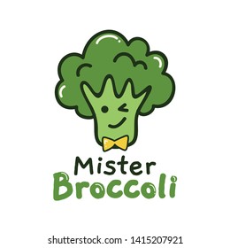 Cute t shirt design with green brocolli