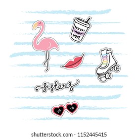 cute t shirt design with patches