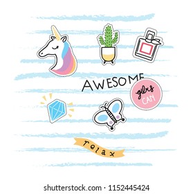 cute t shirt design with patches