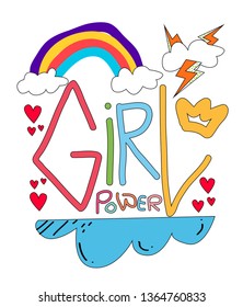 Cute t shirt design with slogan and patches