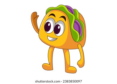 Cute Taco Cartoon Character Design