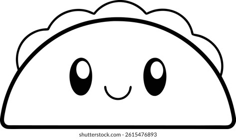 cute taco cartoon design illustration 
