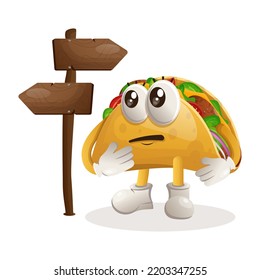 Cute taco making decision. Perfect for food store, small business or e-Commerce, merchandise and sticker, banner promotion, food review blog or vlog channel
