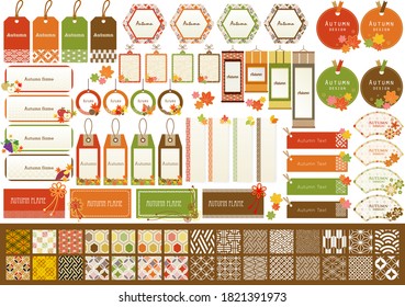 Cute tags with the image of autumn