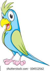 Cute Talking Parrot Illustration