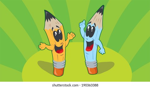 Cute talking pencils