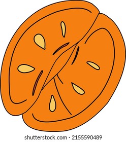 Cute Tangerine auf weißem Hintergrund