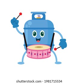 cute as tank character vector template design illustration
