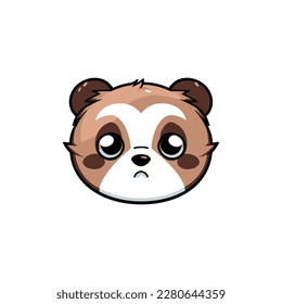 Perro raccoon de tanuki cutáneo, ilustración vectorial, imagen vectorial, icono panda, símbolo