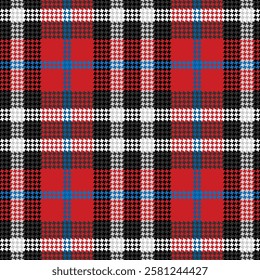 cute tartan pattern with white, black, blue, red colors