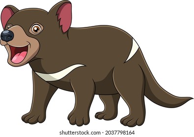 Cute Tasmanian Devil cartoon vector illustration