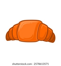 Cute Tasty Croissant Pastry Bread Vector Illustration Icon