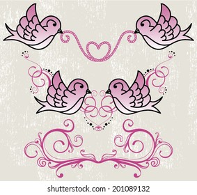 Cute Tattoo Swallows