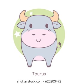 cute taurus vector symbol cartoon