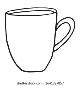 Cute Tea Cup Hand Drawn Vector Stock Vector (Royalty Free) 1641827857