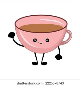 Cute tea cup vector graphics