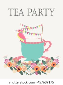 Cute Tea party card
