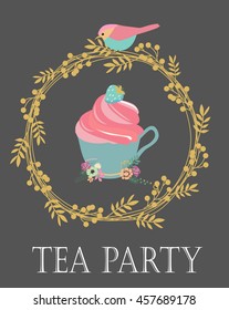 Cute Tea party card