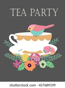 Cute Tea party card