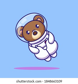 Cute teddy bear with an astronaut costume