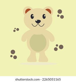 lindo oso de peluche sonriendo