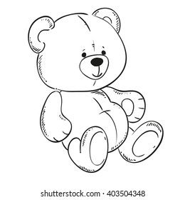 Teddy Bears Outline Images, Stock Photos & Vectors | Shutterstock