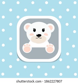 Cute Teddy Bear card vector