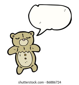 tira cómica de un oso de peluche lindo