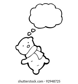 tira cómica de un oso de peluche lindo