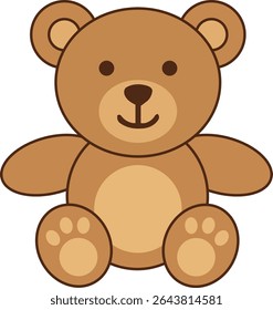 Cute Teddy Bear Cartoon Vector Illustration