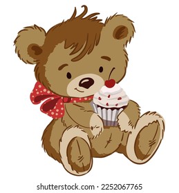 Cute teddy bear and