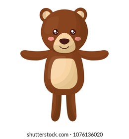 cute teddy bear childish isolated icon