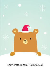 cute teddy bear christmas card