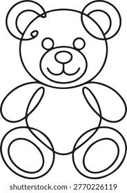 Cute teddy bear continuous