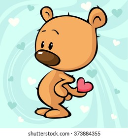 cute teddy bear design - vector illustration on abstract background