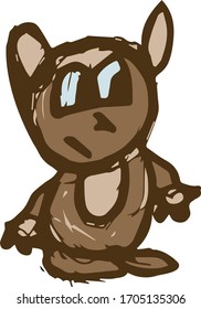 Cute Teddy bear Doodle Illustration