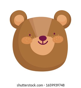 adorable dibujo vectorial del personaje de caricatura animal del oso de peluche