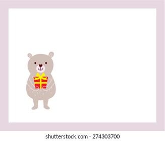 cute teddy bear gift card