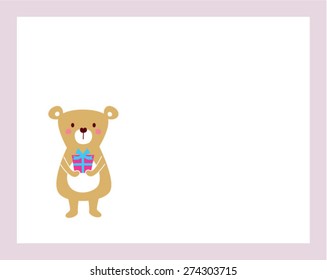 cute teddy bear gift card